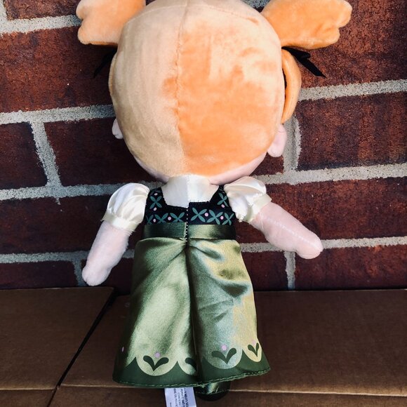 Disney Store Frozen Anna Plush Doll Toddler Green Dress 14" Stuffed Toy - Picture 3 of 6